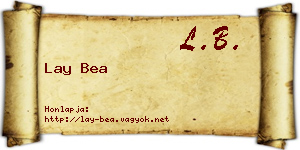 Lay Bea névjegykártya